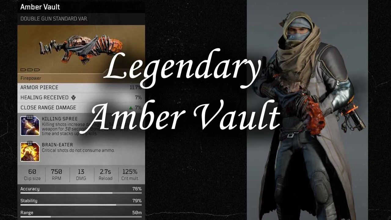 Outriders - Amber Vault legendary double gun