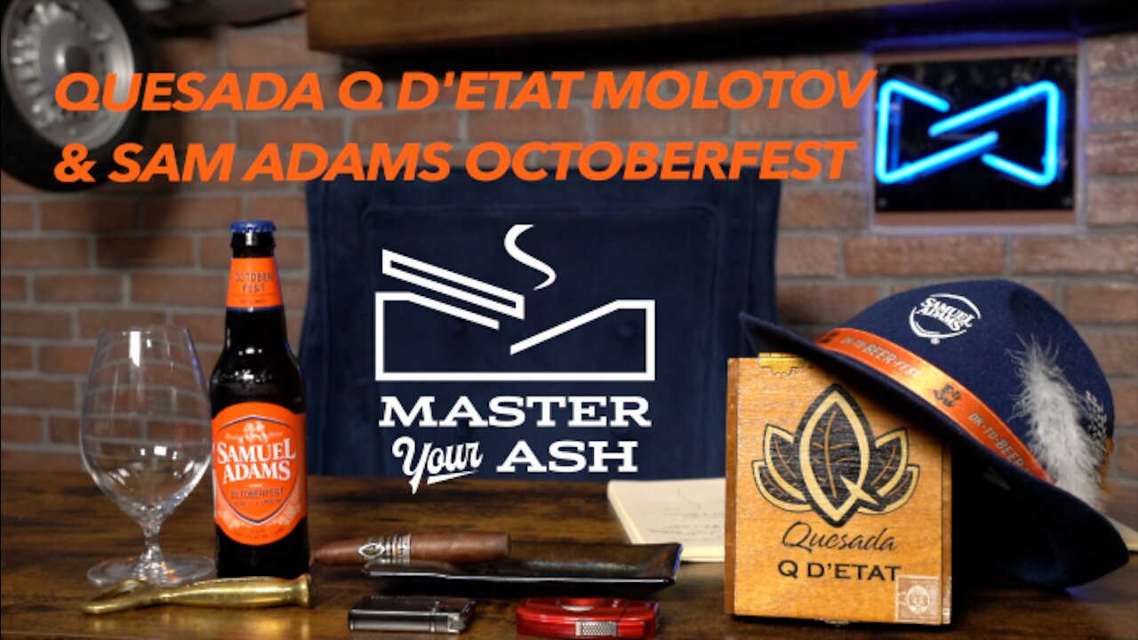 Quesada Q D'ETAT Molotov Cigar + Samuel Adams Octoberfest Beer