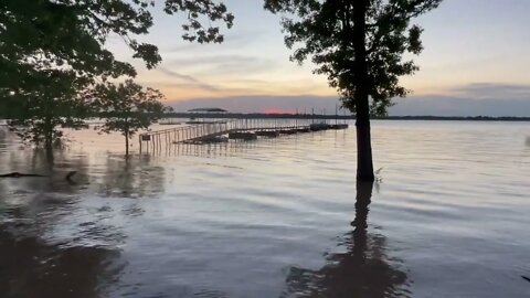 Lake Eufaula is rising Busted riding mower