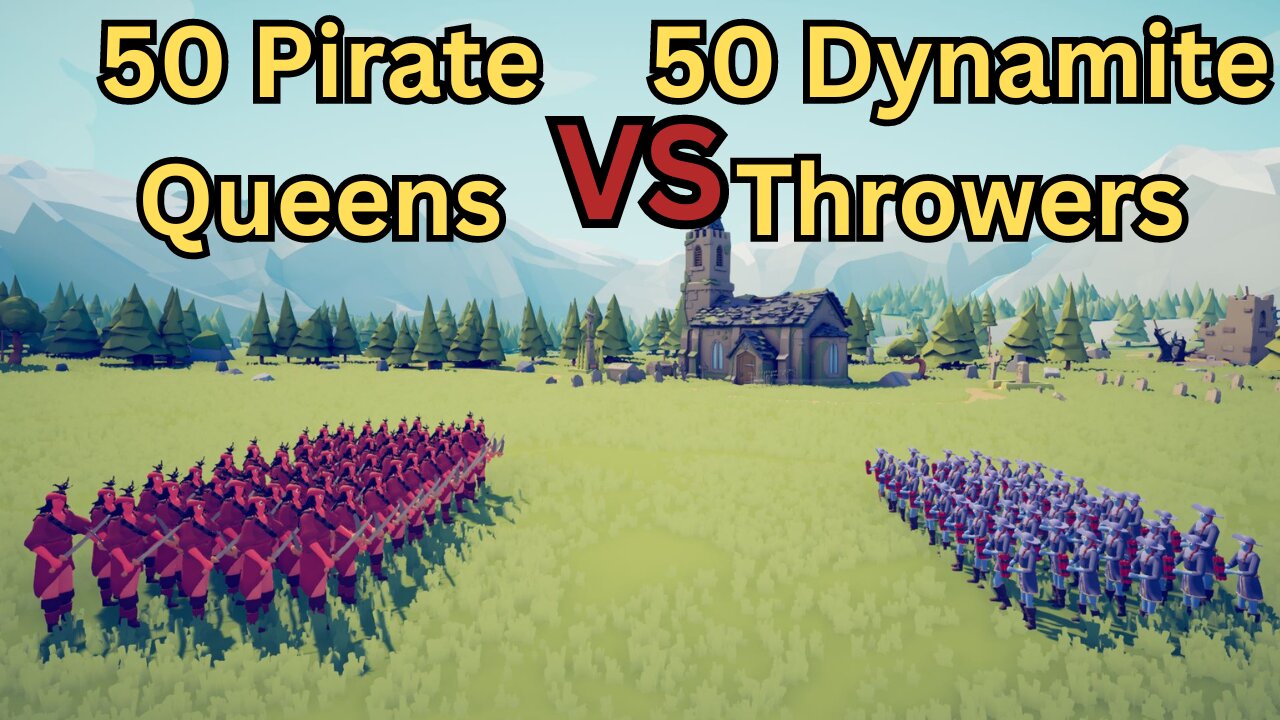 50 Pirate Queens Versus 50 Dynamite Throwers || Totally Accurate Battle Simulator