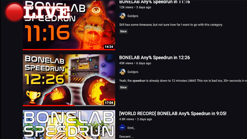 🔴 [WORLD RECORD] BONELAB Speedruns