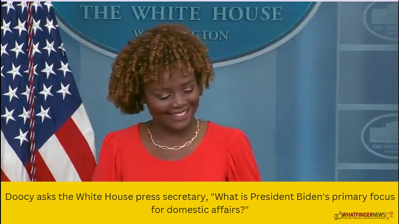 Doocy asks the White House press secretary, "What is President Biden's primary focus