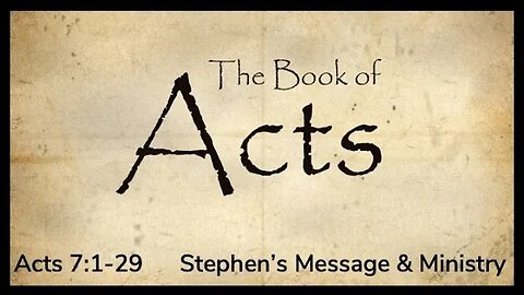 Stephen's Message & Ministry