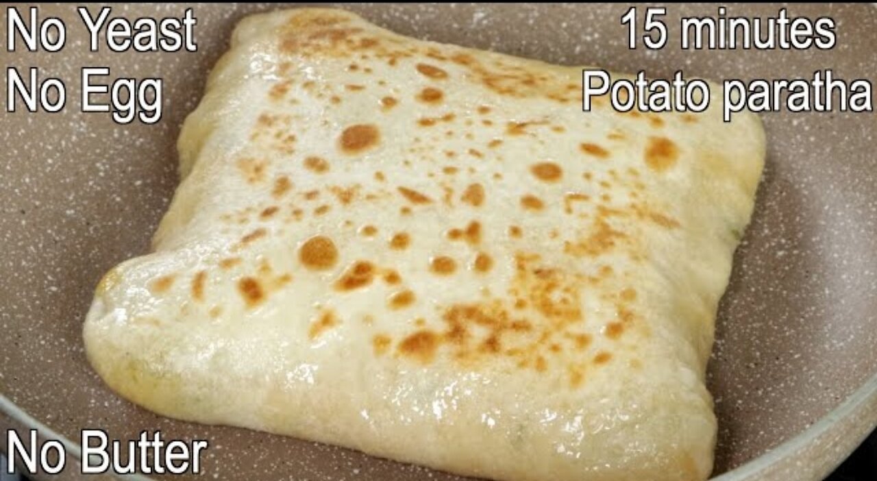 1 5 Minutes Breakfast with Potato | Easy Potato Recipe | Potato Paratha