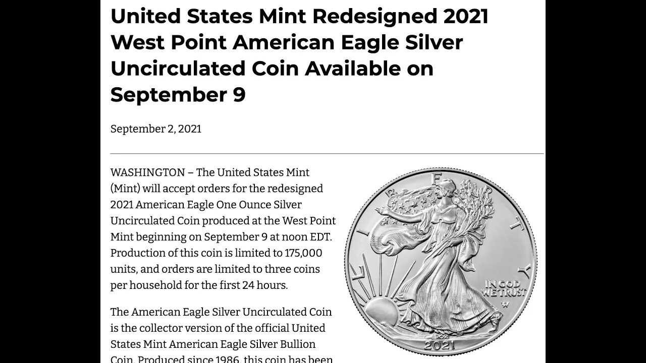Silver American eagles are back at US Mint with anti coungerfeiting & higher premiums