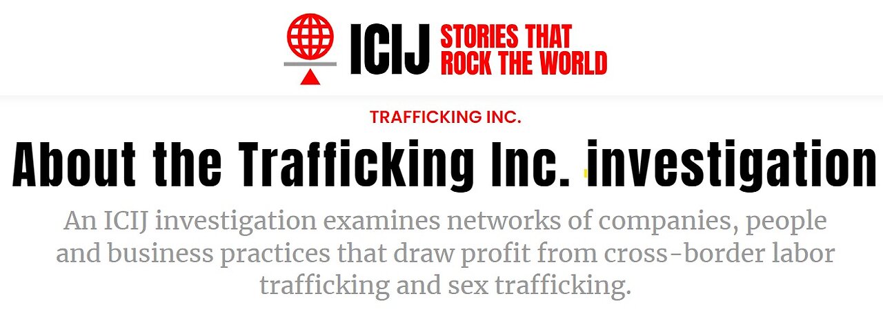 After Dark Thur Jul 13, 2023 ICIJ Examines Cross-Border Labor & Sex Trafficking