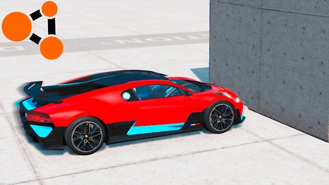 Bugatti Divo VS Wall In Beamng Drive