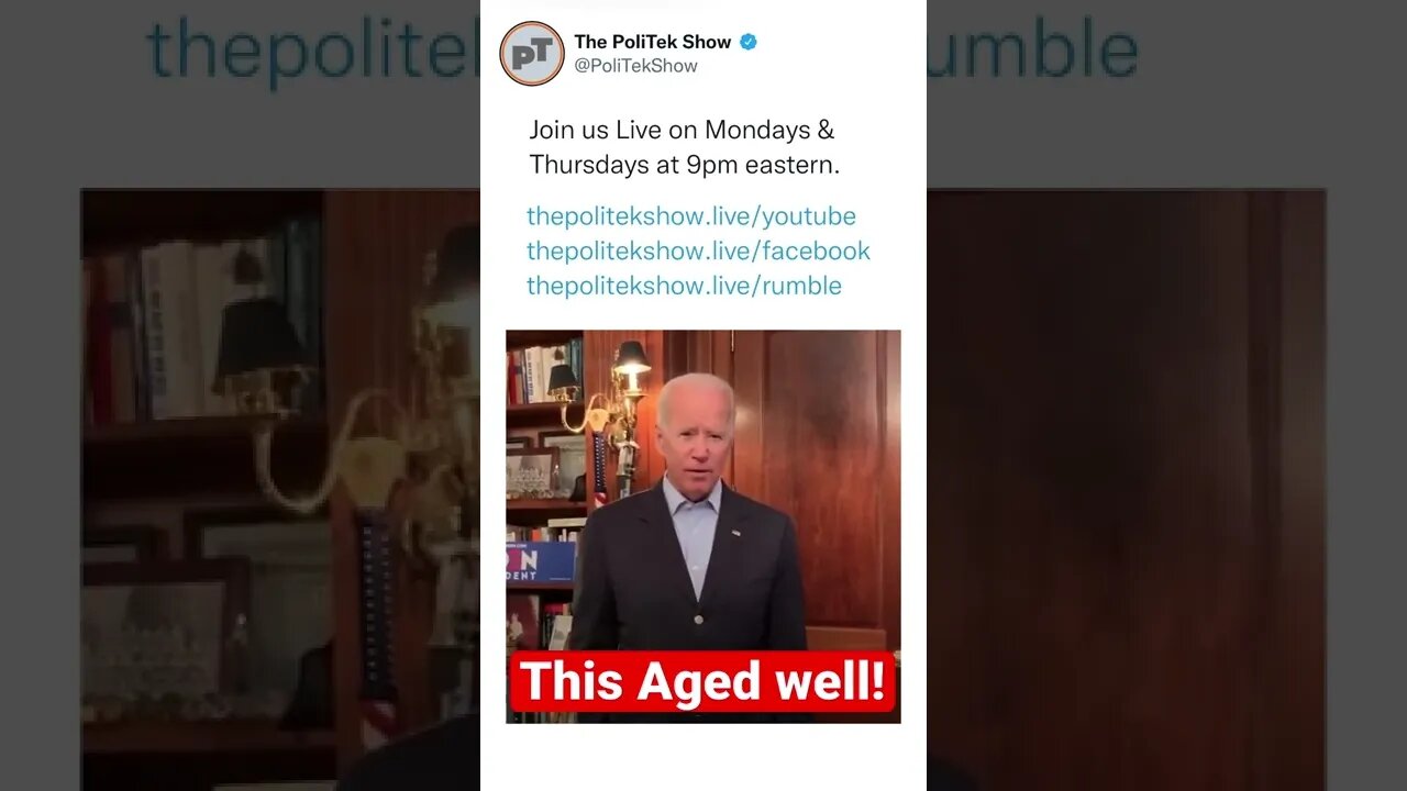 This aged about as well as Biden himself.