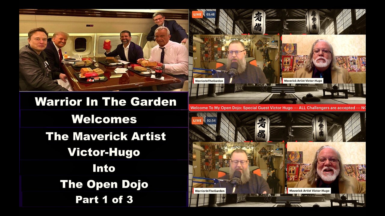 The Warrior In The Garden Welcomes The Maverick Artist Victor Hugo Into The Open Dojo Part 1 of 3