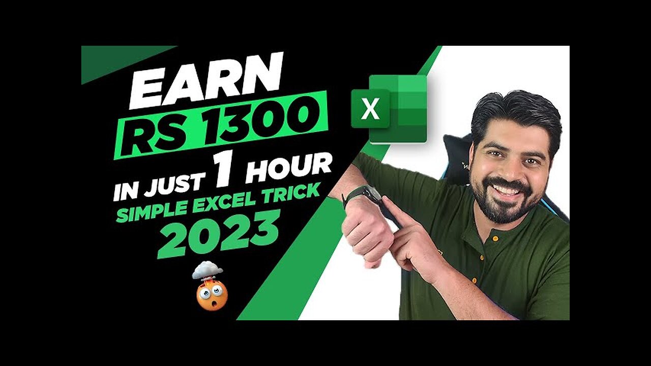 #1 Excel trick to earn Rs. 1300 in just 1 hour 🚀