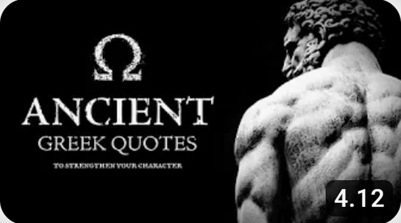 Reject modernity and hone your character, according to quotes from the ancient Greeks