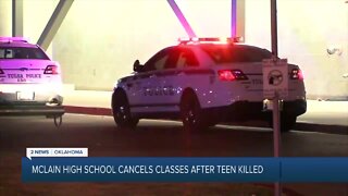 McClain HS cancels classes after teen killed