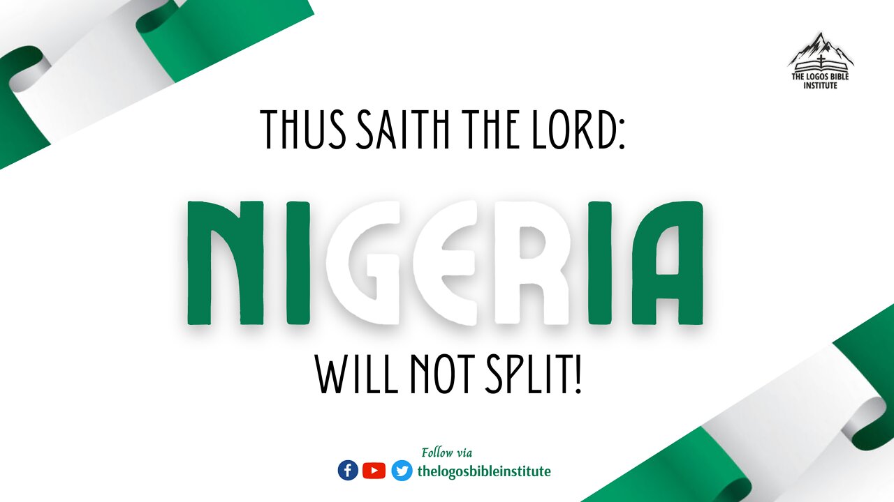 SUNDAY 2022-10- 02 - NIGERIA WILL NOT SPLIT - APOSTLE OSAIHIE ODIGWE