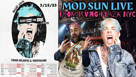 MOD SUN VLOG! God Save The Teen Tour LIVE From Irving Plaza NYC (With STAND ATLANTIC & PARDYALONE)