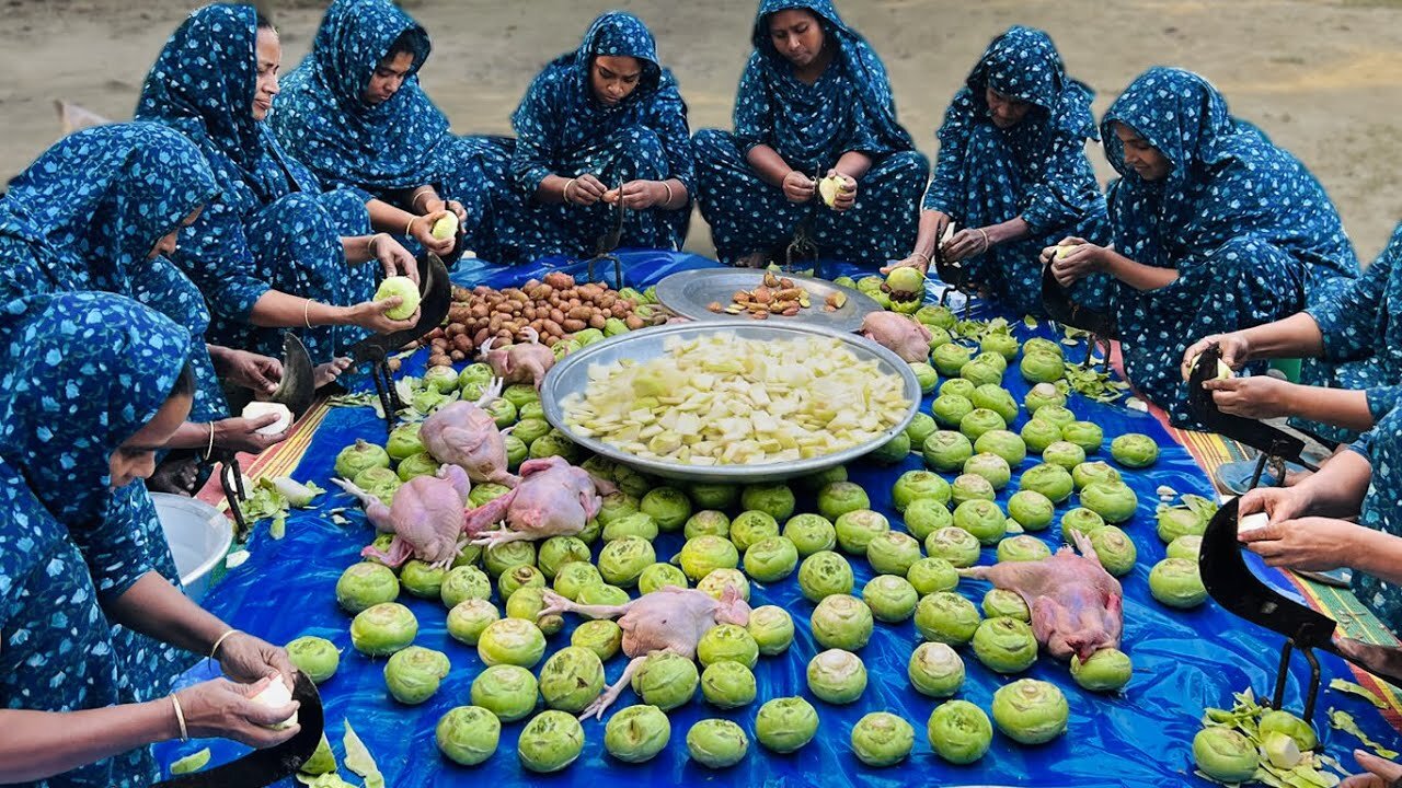 OL Kopi & Chicken Gravy Curry Cooking Kohlrabi & Chicken Recipe - to Feed Whole Village People