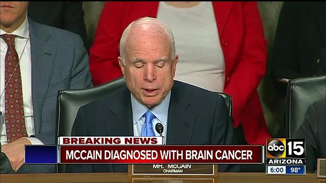 John McCain diagnosed with brain cancer