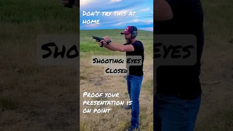 Shoot with Eyes closed PROVES #pistol presentation is on point. #gun #firearms