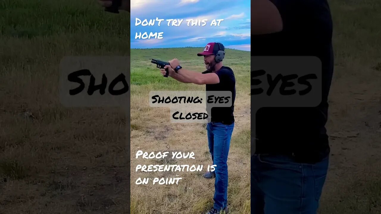 Shoot with Eyes closed PROVES #pistol presentation is on point. #gun #firearms