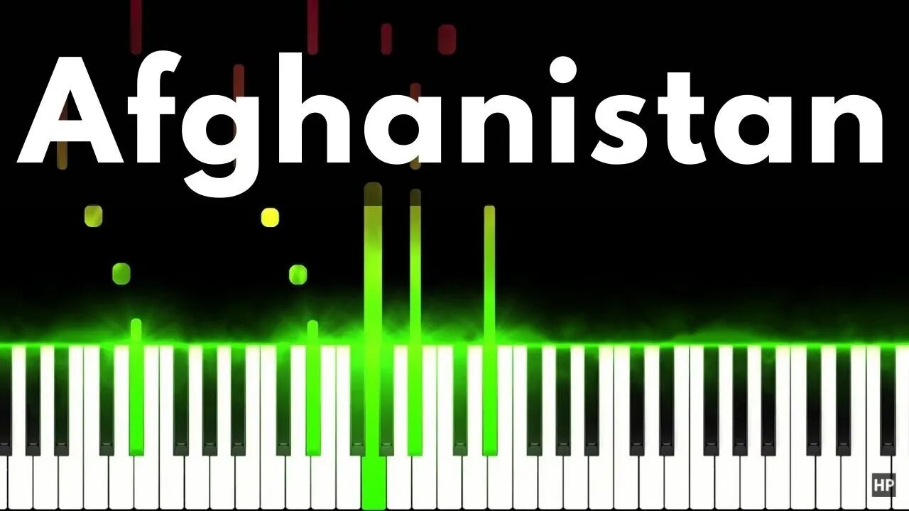 Afghanistan - As Long as the Earth and Heavens Exist by Hard Piano Tutorial - National Anthem