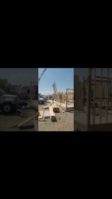 LIFTING UP A MASSIVE 2-STORY WALL