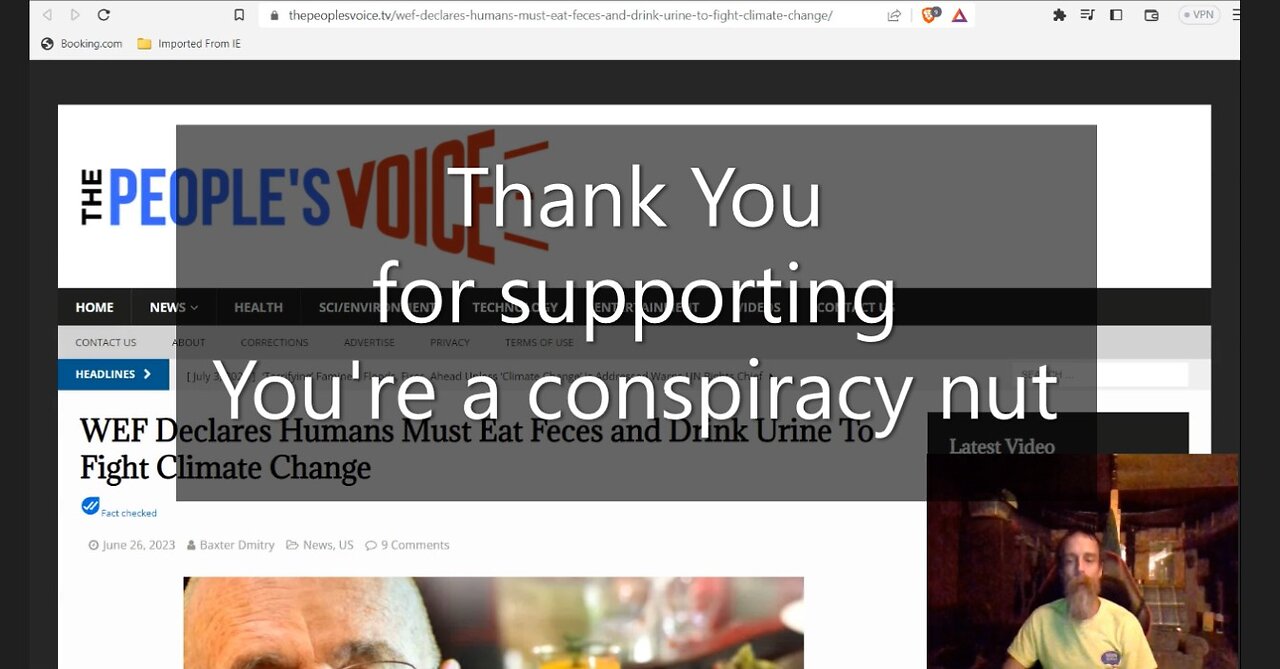 WEF SAYS WHEN PEOPLE ARE HUNGRY AND THIRSTY ENOUGH THEY WILL EAT SHIT AND DRINK PISS AND LOVE IT