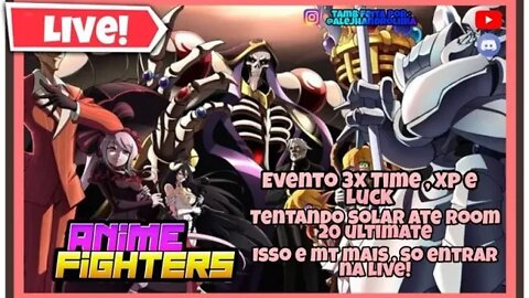 EVENTO 3X ANIME FIGHTER Roblox + ULTIMATE 20 + BATE PAPO