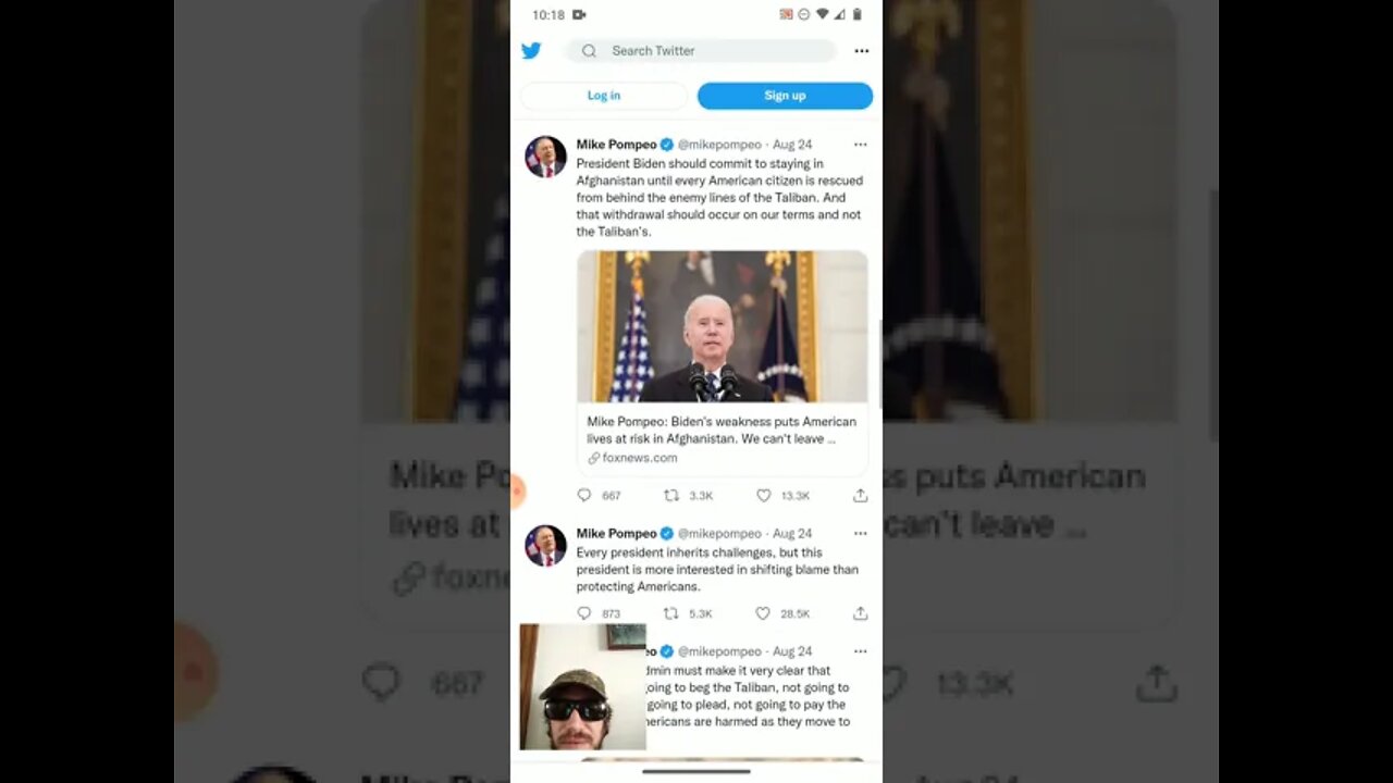 TRUMP says "Biden is Destroying America", mike pompeo and Donald Trump Jr. seem to agree with him.