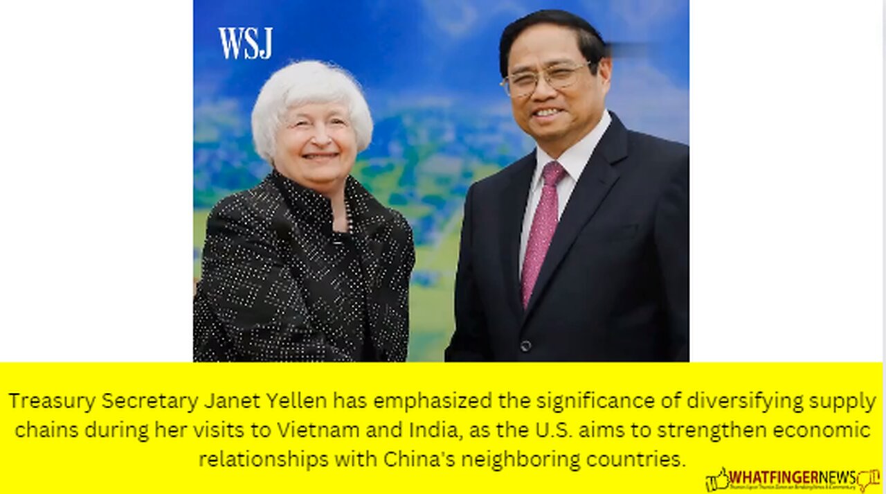 Treasury Secretary Janet Yellen has emphasized the significance of diversifying supply chains