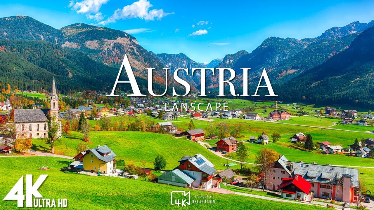 FLYING OVER AUSTRIA (4K UHD) - Relaxing Music With Stunning Beautiful Nature (4K Video Ultra HD)