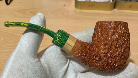 LCS Briars pipe 538 bent billiard