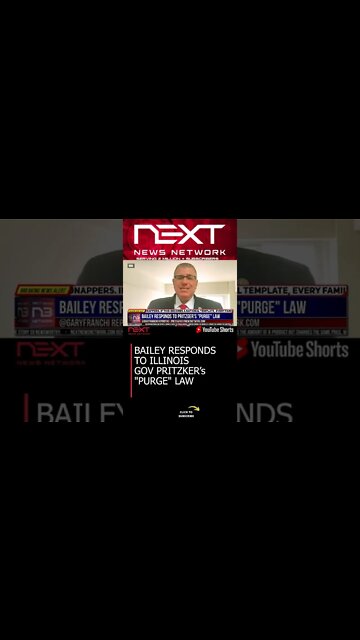 BAILEY RESPONDS TO ILLINOIS GOV PRITZKER'S ""PURGE"" LAW #shorts