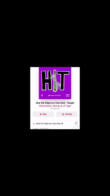 White Noize - One Hit (High As I Can Get) Available Now!