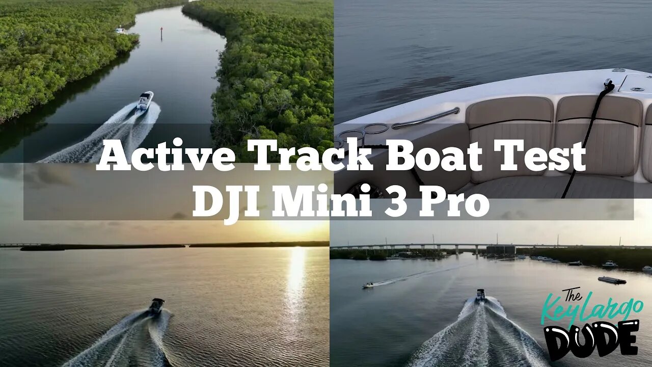 DJI Mini 3 active track test following my boat, in The Florida Keys!