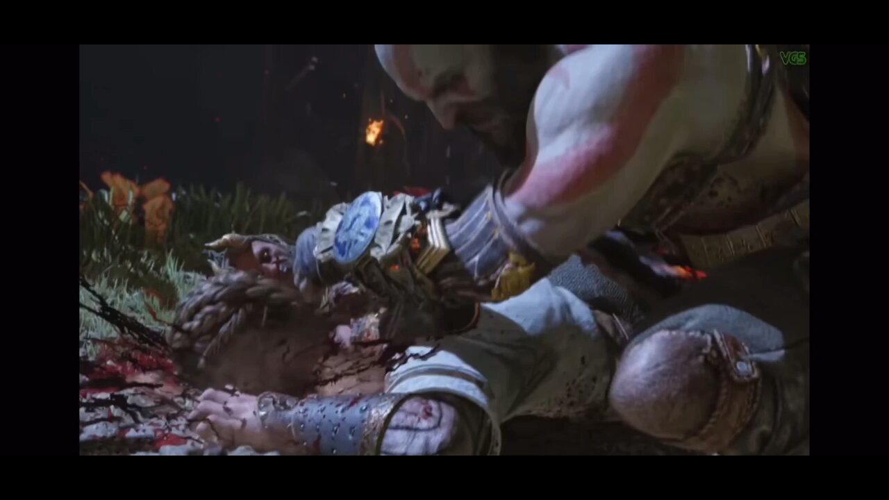 Old Kratos Kills Heimdall