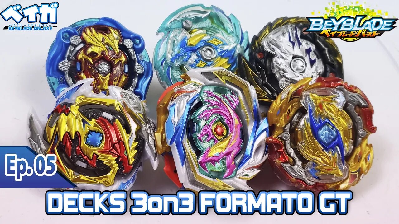 BATALHA DE DEACKS 3ON3 NO FORMATO GT! Ep. 05 - Beyblade Burst ベイブレードバースト