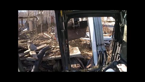 peeling metal roofing off chicken coop, excavator time. EP 25