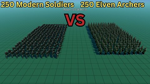 250 Modern Soldiers Versus 250 Elven Archers || Ultimate Epic Battle Simulator