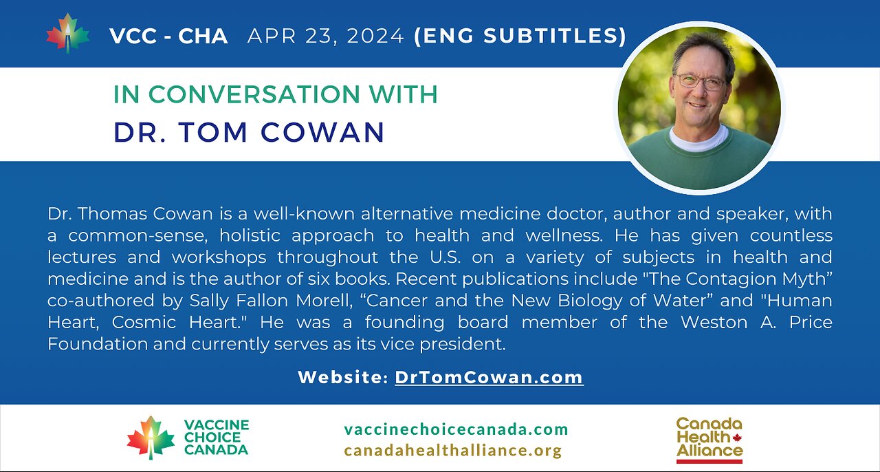 In Conversation with Dr. Tom Cowan - Apr 23/24