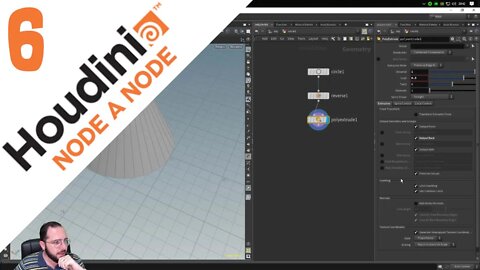 HOUDINI NODE A NODE - AULA 6: BEVEL/EXTRUDE - Tutorial Houdini em Português