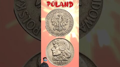 Poland 10 Zlotych 1959.#shorts #education #coinnotesz