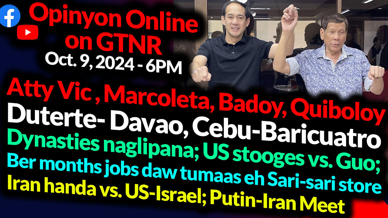 Atty. Vic, Marcoleta, Quiboloy & Badoy | Duterte Davao, Baricuatro Cebu | GTNR with Mentong and Ado