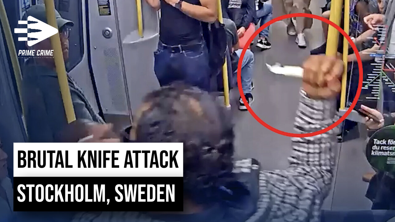 BRUTAL KNIFE ATTACK CAUGHT ON CAMERA AT SUBWAY TRAIN IN STOCKHOLM, SWEDEN