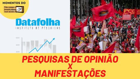 Segundo coluna da Folha de São Paulo, pesquisas são mais importantes do que manifestações | Momentos