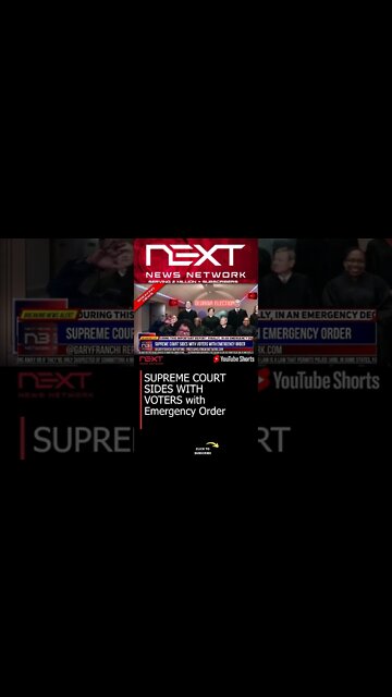 SUPREME COURT SIDES WITH VOTERS with Emergency Order #shorts