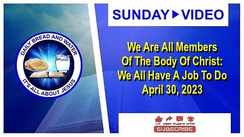 We Are All Members Of The Body Of Christ: We All Have A Job To Do