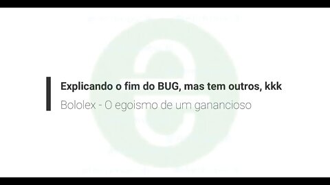 Finalizado - Dica - Explicação - MIC3 Fim do BUG (temporário)