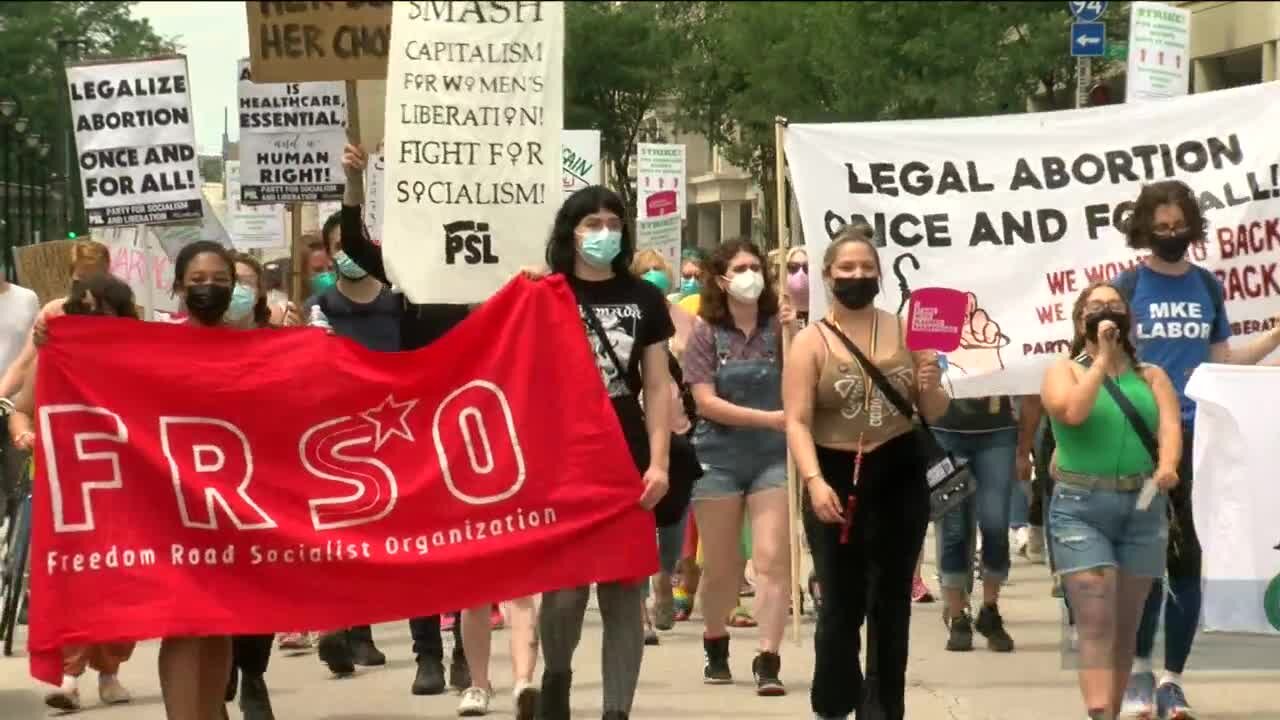 Abortion rights march in Milwaukee