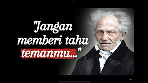 Kata kata bijak sukse arthur scopehauer ,- tentang kehidupan