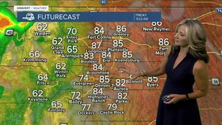 Warm with chance of storms in Denver this afternoon