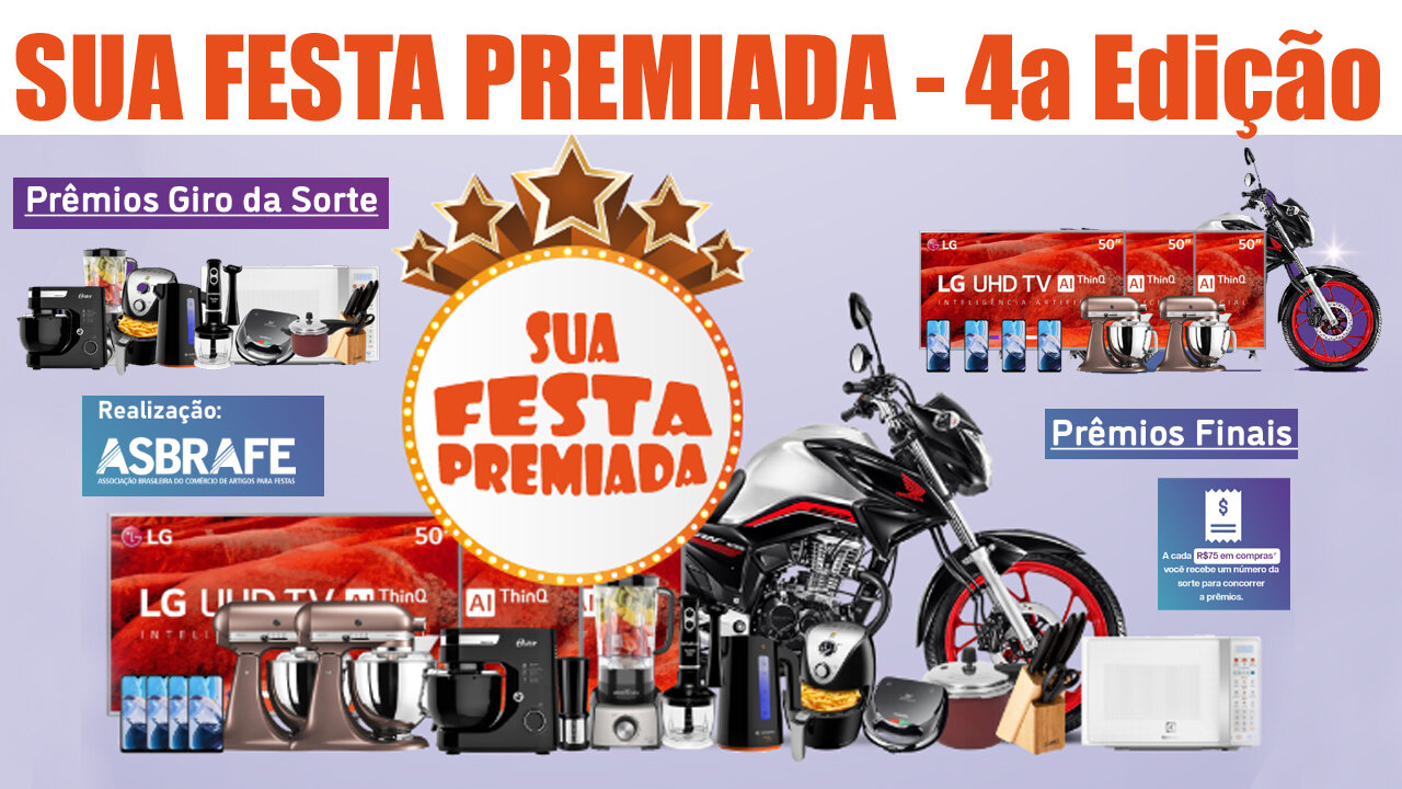 PROMOÇÃO SUA FESTA PREMIADA - 4ª Edição (14/10/2023)